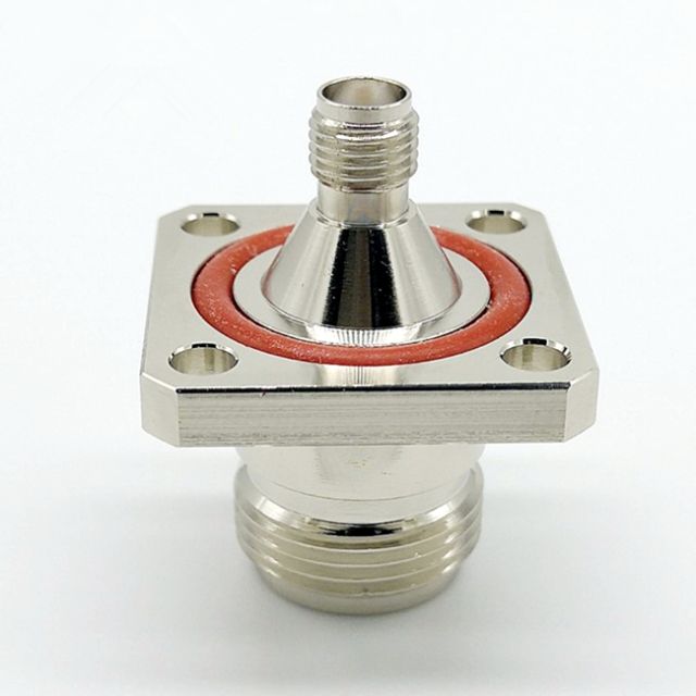 N female to SMA female panel mount 4 hole flange pcb connector adapter