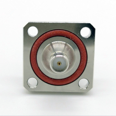 N female to SMA female panel mount 4 hole flange pcb connector adapter