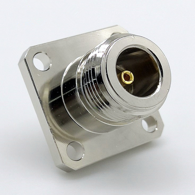 N female to SMA female panel mount 4 hole flange pcb connector adapter
