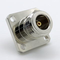 N female to SMA female panel mount 4 hole flange pcb connector adapter