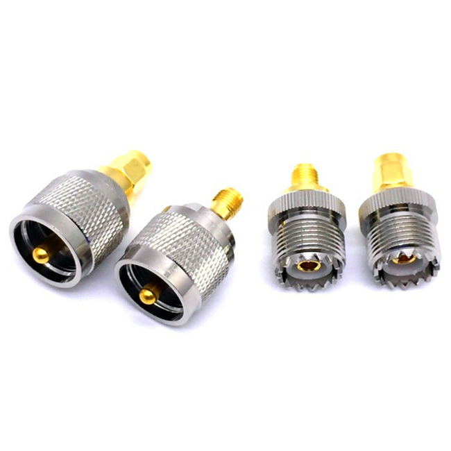 High Frequency Walkie Talkie Connector UHF Male/Female to SMA Male/Female RF Coaxial Antenna Adapter