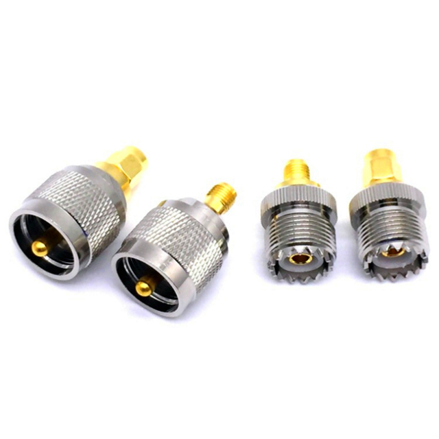 High Frequency Walkie Talkie Connector UHF Male/Female to SMA Male/Female RF Coaxial Antenna Adapter