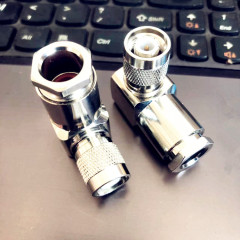 Right Angle TNC Male Clamp Type RF Coaxial Connector for LMR300 LMR400 RG8 5D-FB RG6 Cable
