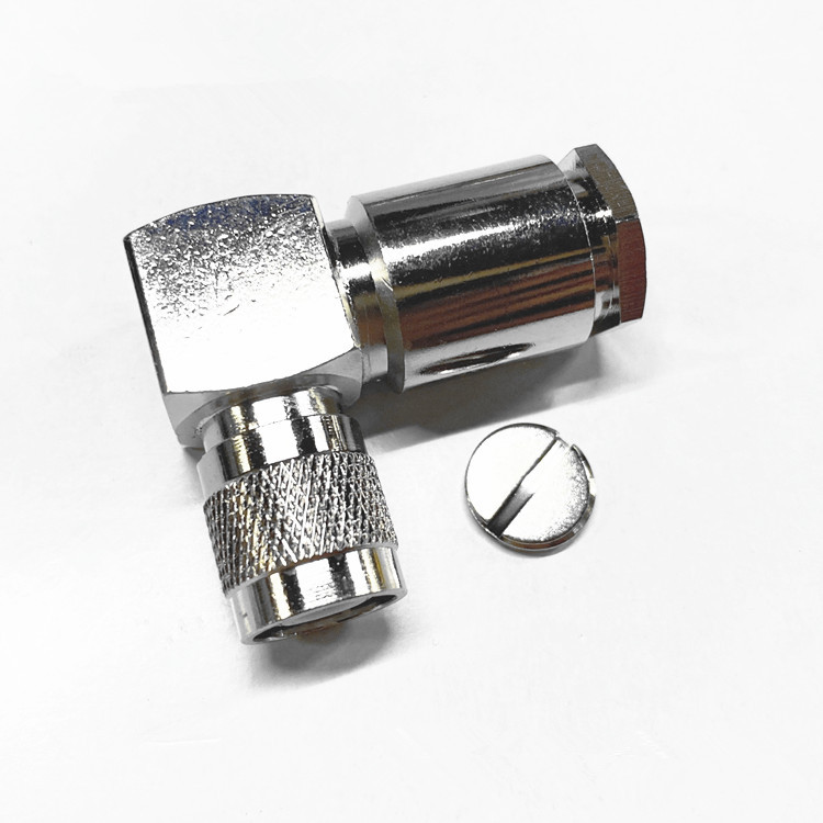 Right Angle TNC Male Clamp Type RF Coaxial Connector for LMR300 LMR400 RG8 5D-FB RG6 Cable