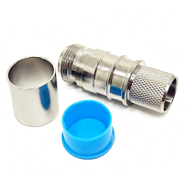N Type Female Crimp Straight Connectors For LMR600 12D-FB Coaxial Cable