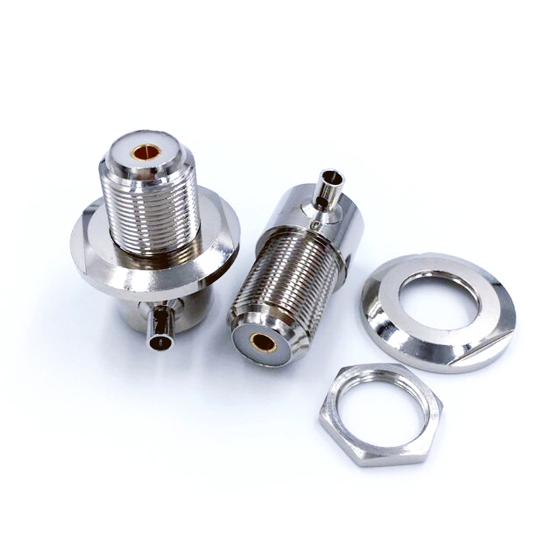 SO239 UHF Female Right Angle Crimp Connector for RG58 RG142 LMR195 Coaxial Cable