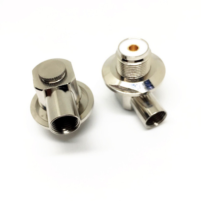 SO239 UHF Female Right Angle Crimp Connector for RG58 RG142 LMR195 Coaxial Cable