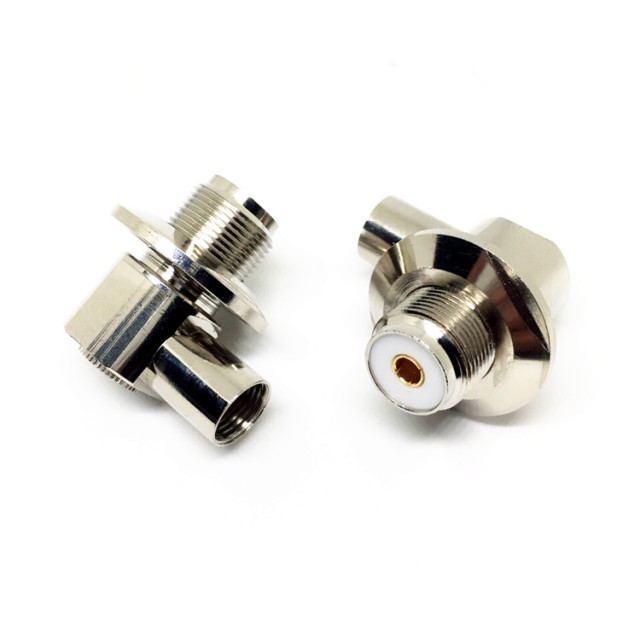 SO239 UHF Female Right Angle Crimp Connector for RG58 RG142 LMR195 Coaxial Cable