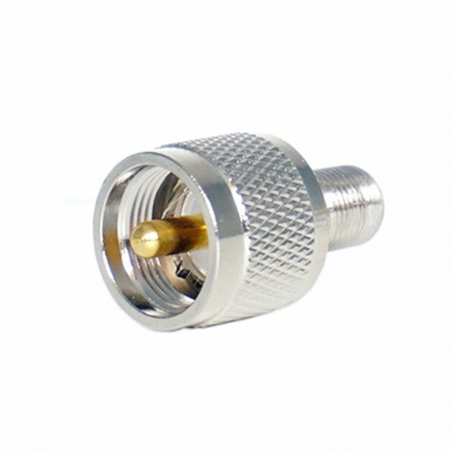 UHF Male PL259 to F Female RF Coaxial Coaxial Connector Straight Adapter