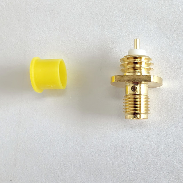 Customizable RF Connector SMA Female Flange Panel Mount PCB Connector Fill With Epoxy