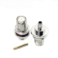 Mini UHF Female Bulkhead Connector for LMR200 RG223 RG58 LMR195 Coaxial Cable