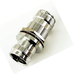 Low VSWR RF Coaxial 4.3-10 Female to 4.3-10 Female Bulkhead Connector Adapter