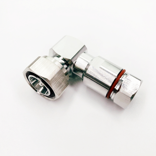 Mini DIN 4.3-10 Plug Right Angle Male Clamp Connector for 1/2" Superflexible Cable