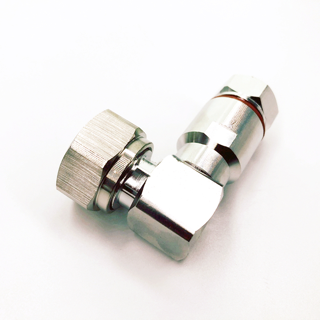 Mini DIN 4.3-10 Plug Right Angle Male Clamp Connector for 1/2" Superflexible Cable
