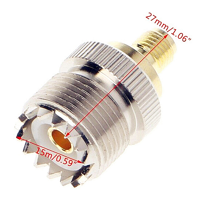 Antenna Adapter SMA Female to UHF Female SO239 Connector