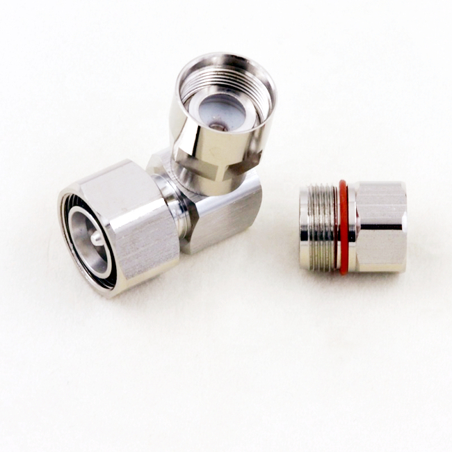 Mini DIN 4.3-10 Plug Right Angle Male Clamp Connector for 1/2" Superflexible Cable