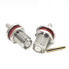 Mini UHF Female Bulkhead Connector for LMR200 RG223 RG58 LMR195 Coaxial Cable