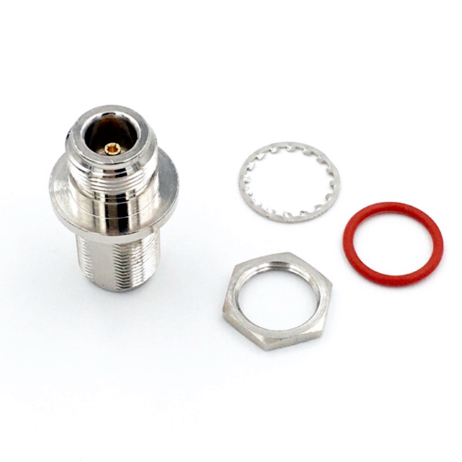 N Type Female to N Female Sealed O-ring Bulkhead Mount Straight Connector Adapter