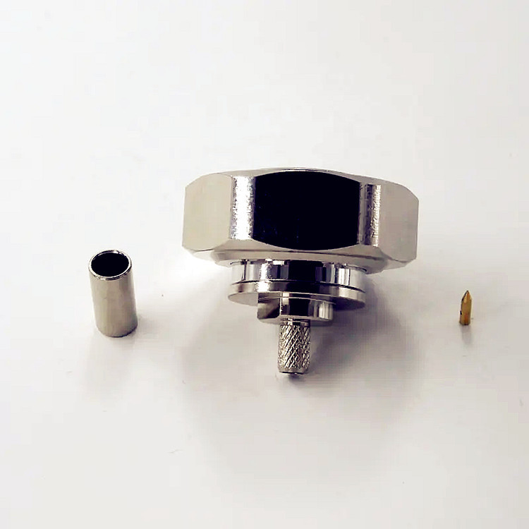 High Quality 716 DIN Male Crimp RF Coaxial Antenna Connector For RG58 LMR195 RG402 Cable