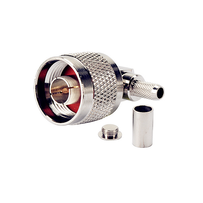 N Type Male Right Angle Crimp RG58 LMR-195 RG400 RG142 Cable Connector