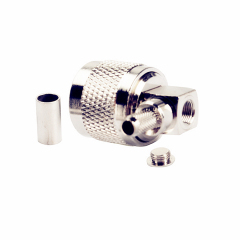 N Type Male Right Angle Crimp RG58 LMR-195 RG400 RG142 Cable Connector