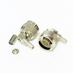N Type Male Right Angle Crimp RG58 LMR-195 RG400 RG142 Cable Connector