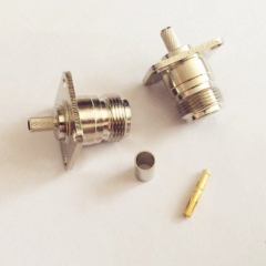 4 Hole 17.5Mm Flange Panel Mount Solder RG316 RG174 LMR100 RG178 Cable N Female  Connector