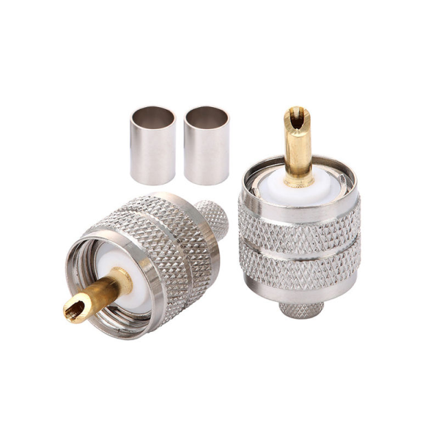 UHF Male Crimp Antenna Plug Coaxial Connector for 5D-FB LMR300 Aircell7 Cable