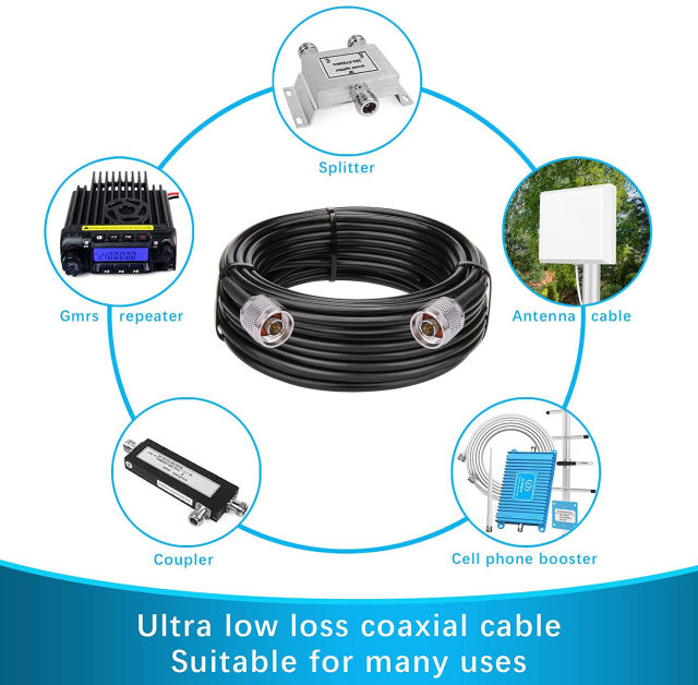Wholesale N Male to N Male Cables 50Ohm Low Loss RF Coaxial 5D FB Coaxial Cable for Mimo Antenna