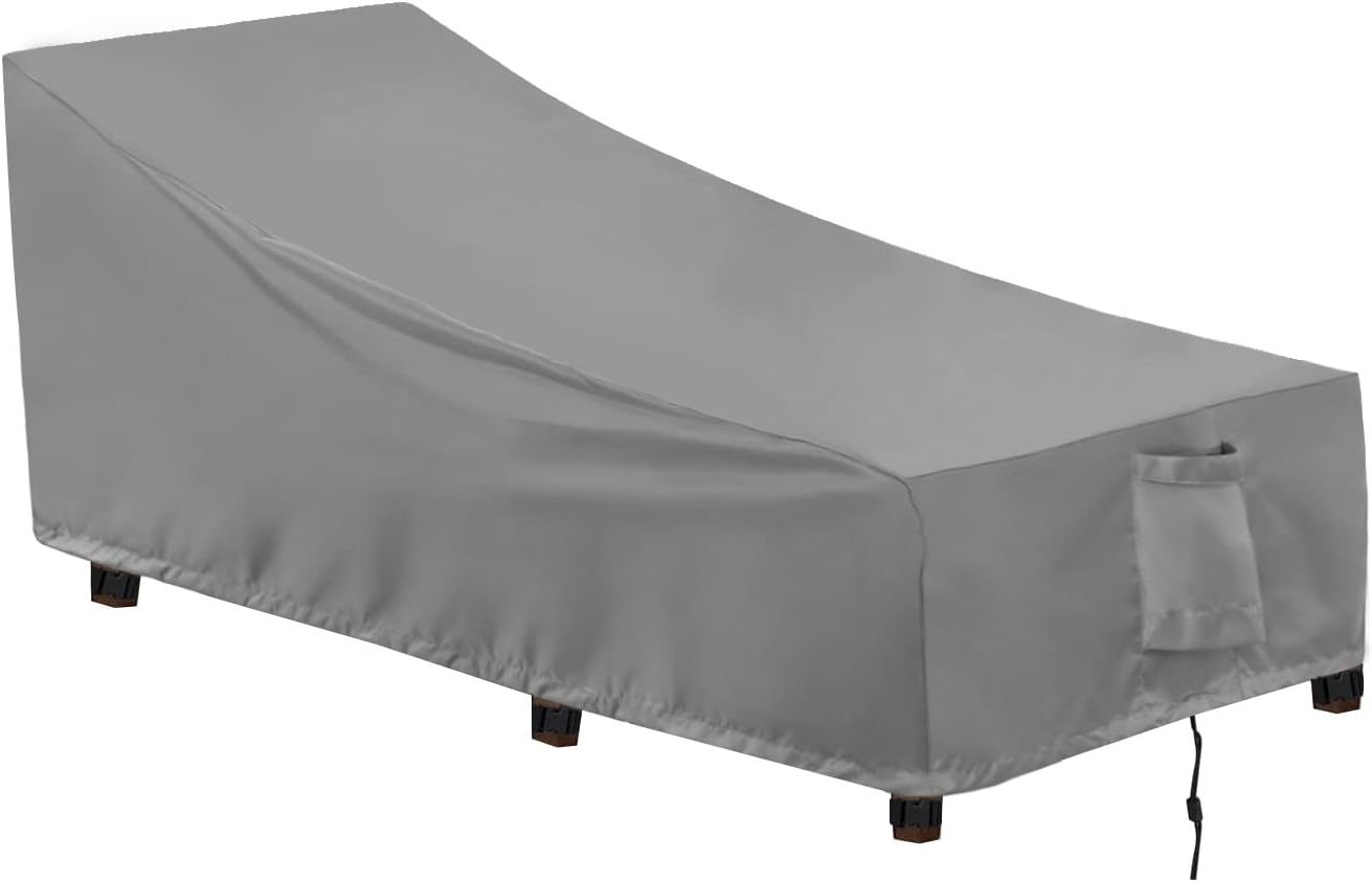 OutdoorLines Outdoor Waterproof Patio Chaise Lounge Chair Cover - UV Resistant Lounger Covers Heavy Duty Weatherproof Patio Sofa Furniture Covers