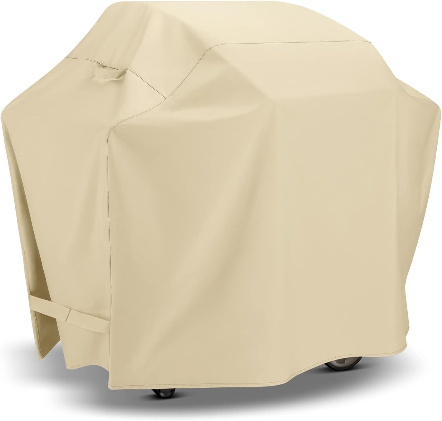 Grill Cover 50 Inch, Heavy Duty Waterproof BBQ Gas Grill Cover, Outdoor All Weather Resistant Charcoal Barbecue Cover Compatible for Weber Char-broil Nexgrill Kenmore Grills and More, Beige