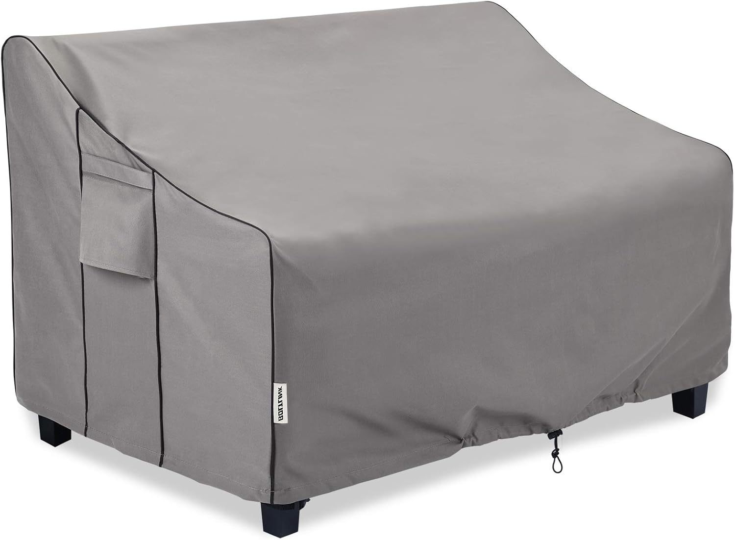 Outdoor Couch Cover Waterproof Patio Sofa Furniture Covers, 3-Seater Outdoor Cover with Air Vent and Handles, 78W x 35D x 35H Inches, Gray