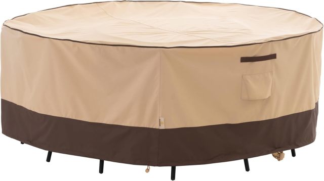 Outdoors Furniture Covers Waterproof UV Resistant Fade Resistant Large Outdoor Furniture Set Cover Round 96" Dia x 27.5" H