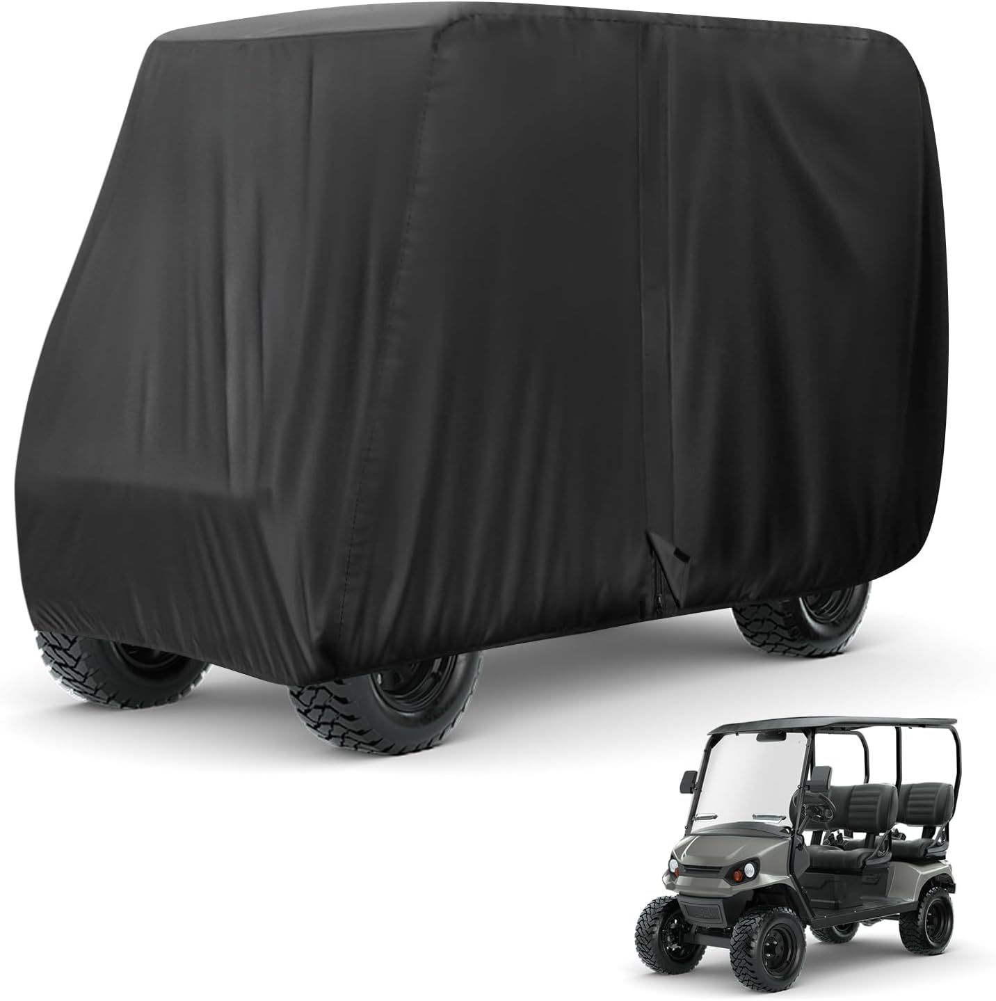 Heavy Duty 2 Seater 300D Oxford Cloth UTV Cover Replacement for Mule Arctic Cat/Textron Size 128.5 x 58.5 x 78.1 Inches