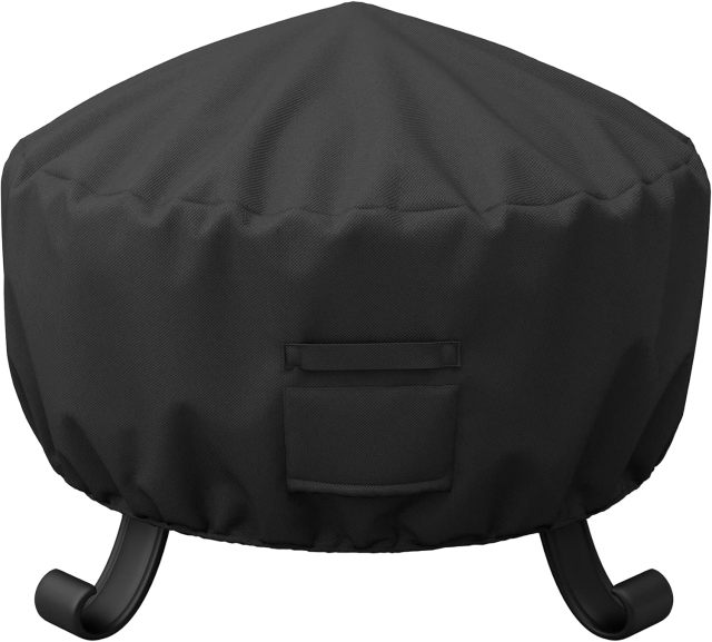 Fire Pit Cover - Round, 22-34 Inch, Heavy Duty Oxford Fabric, Waterproof