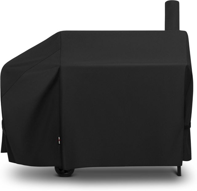Outdoor Heavy Duty Waterproof Grill Cover Compatible with Traeger 34 Series Wood Pellet Grill and Smoker, Texas and More, Full Length Barbecue Cover, All Weather Protection, Black