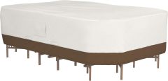 Outdoor Patio Furniture Table and Chair Cover Waterproof, Anti-UV, Durable, Large, Beige/Tan, 110"x84"