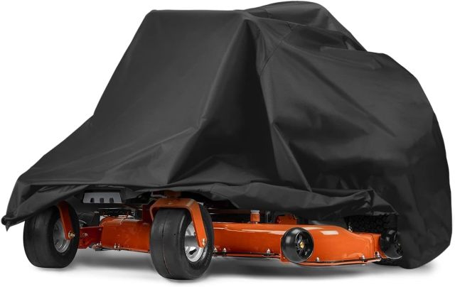 Mower Cover, 210D Universal Fit Lawn Mower Covers, Waterproof, UV, Dust and Wind-Resistant for Outdoor Protection