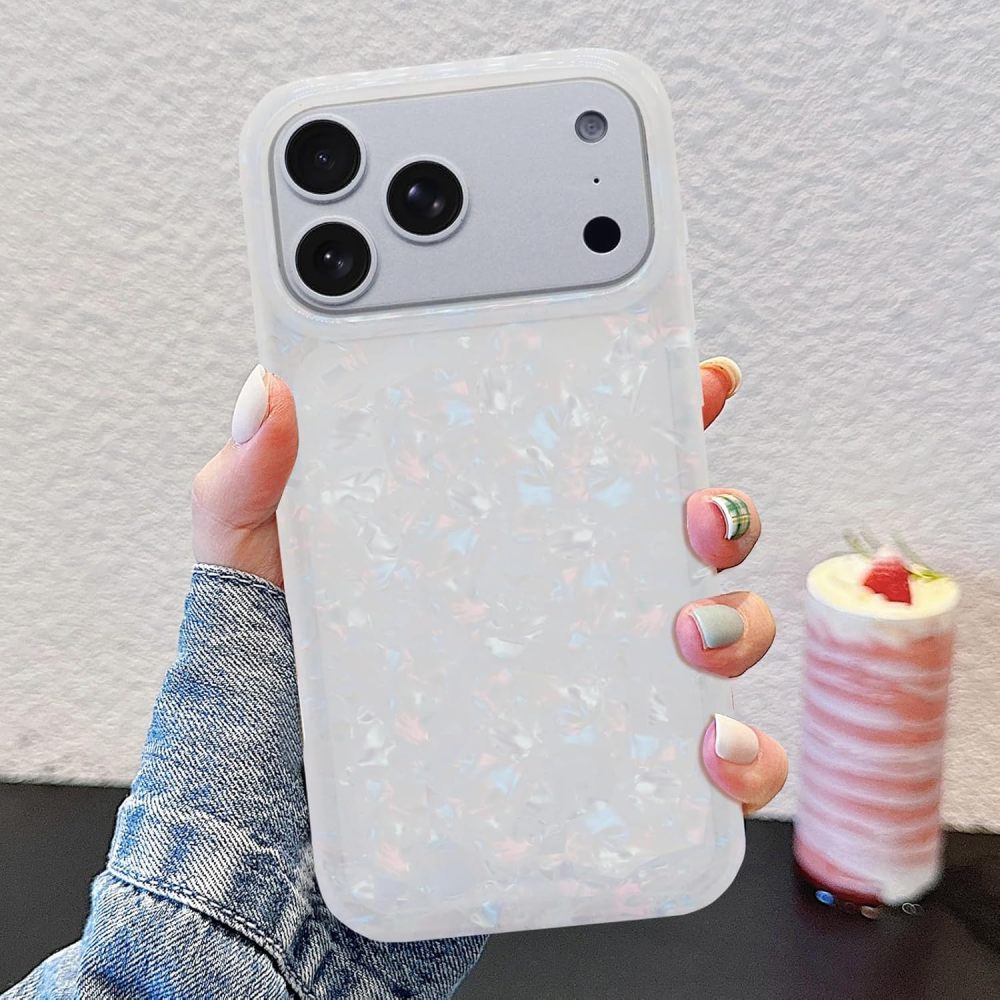 Compatible with iPhone 17 Pro Case 6.3 inch,Sparkle Opal Glitter Translucent Clear Soft TPU Slim Fit Protective Phone Cover Case for Women Girls Colorful