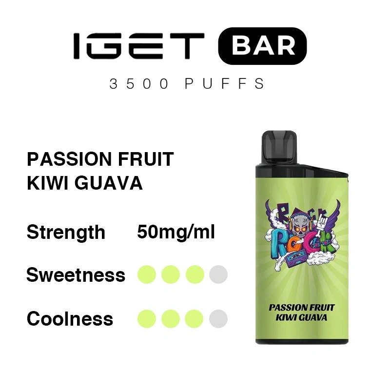 Passion Fruit Kiwi Guava -- IGET BAR - 3500Puffs