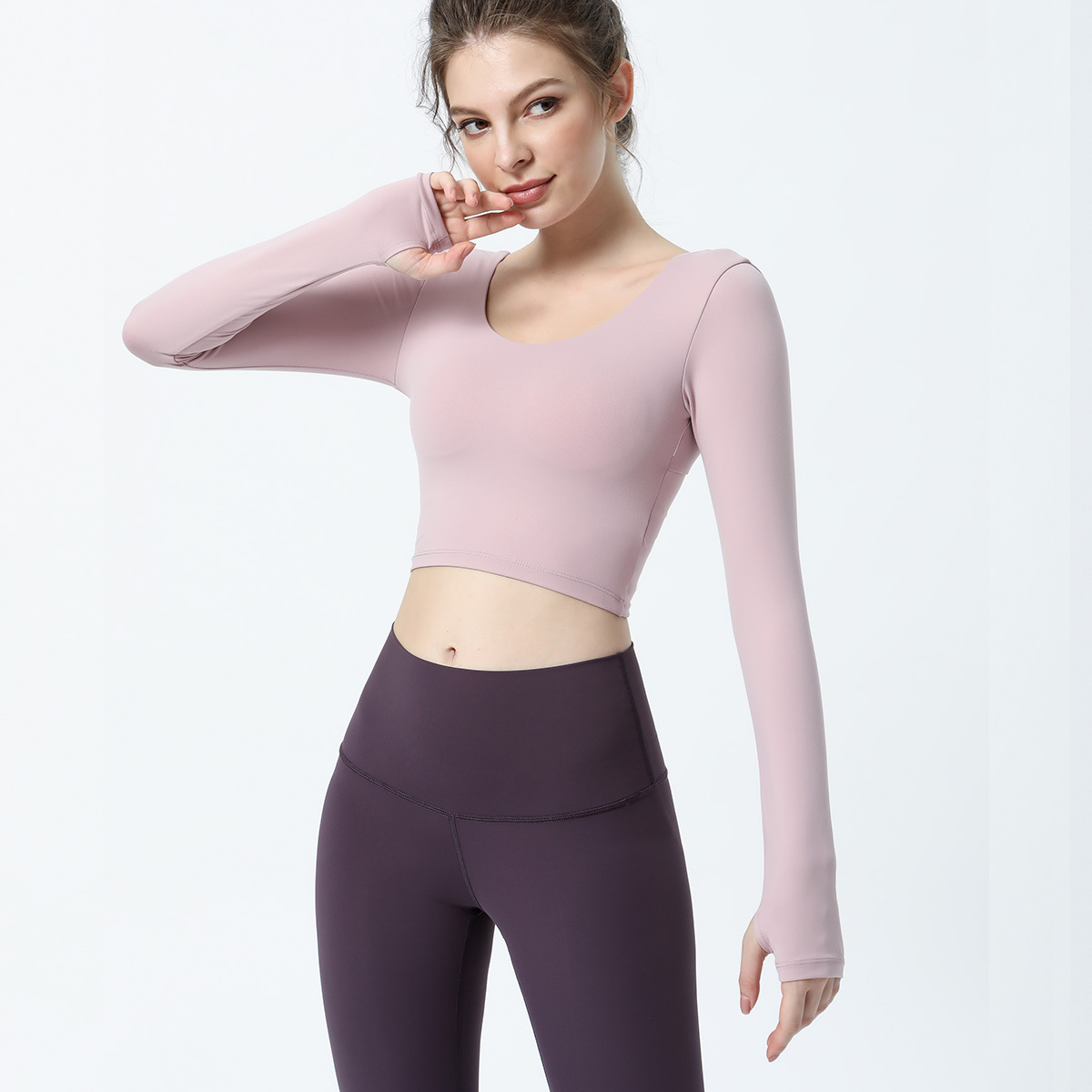 Women gym and fitness top with straps and pads
