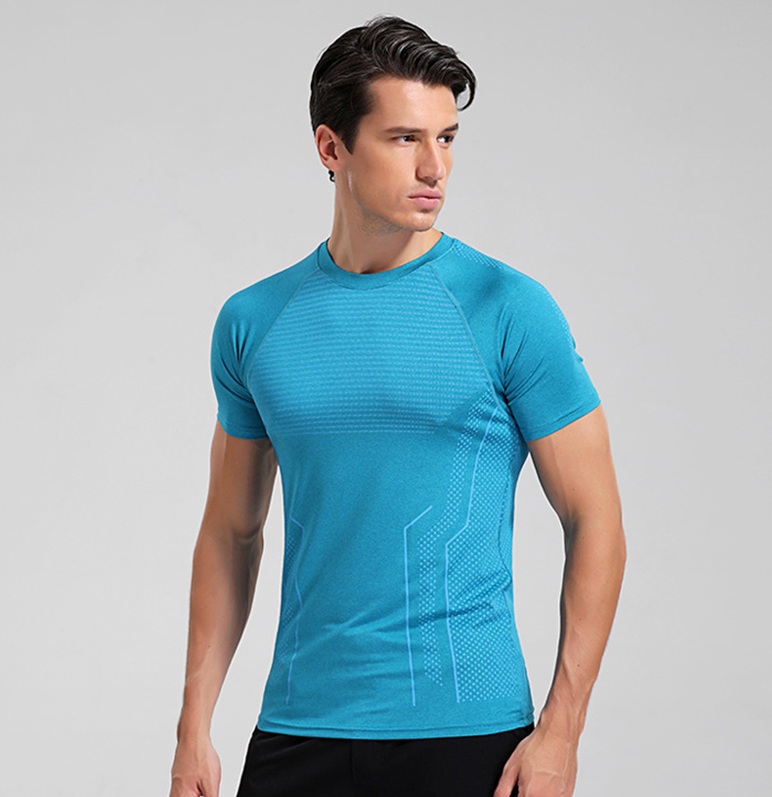 Mens gym compress t shirts dry fit