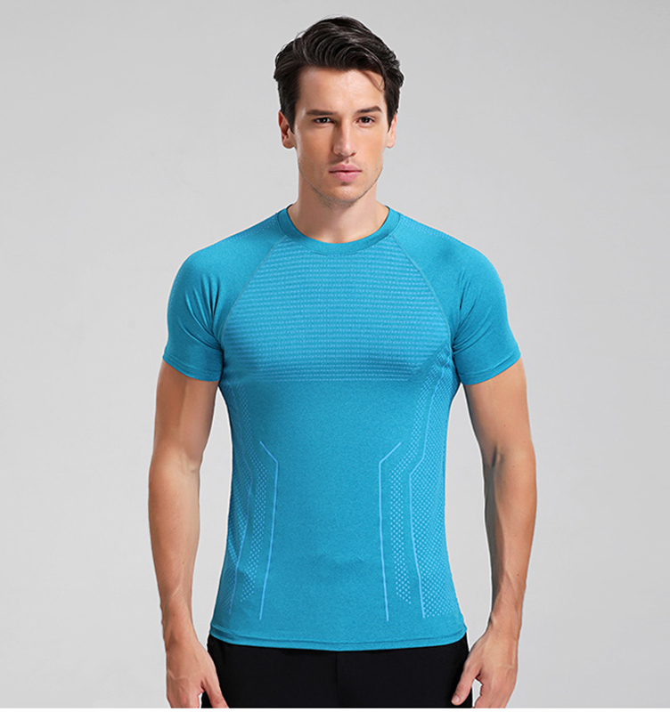 Mens gym compress t shirts dry fit