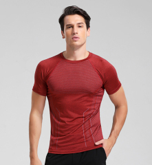 Mens gym compress t shirts dry fit