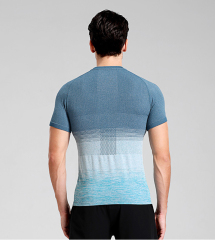 Mens gym running compression t shirts dry fit
