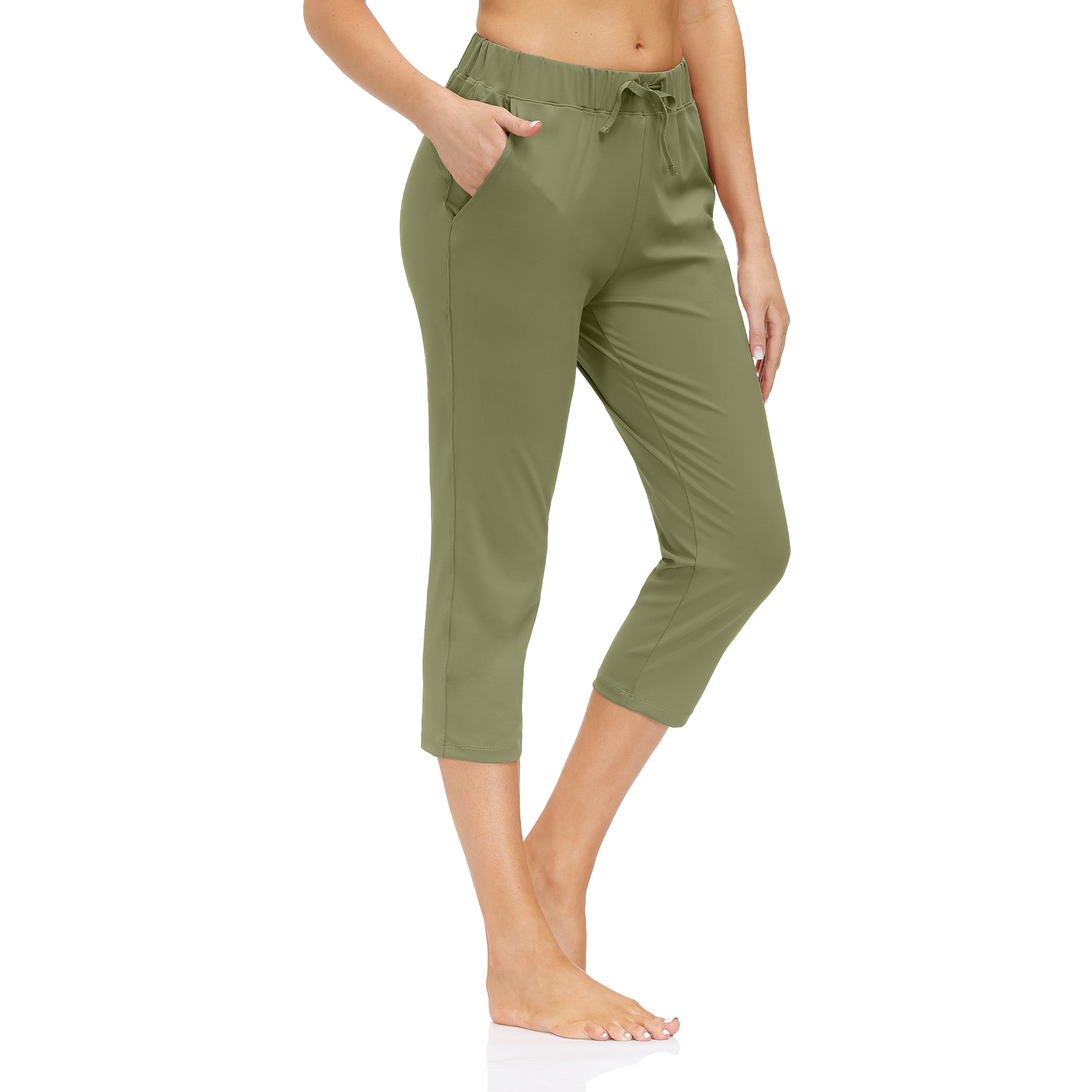 Women gym yoga running jogging Capri pants 3/4 length