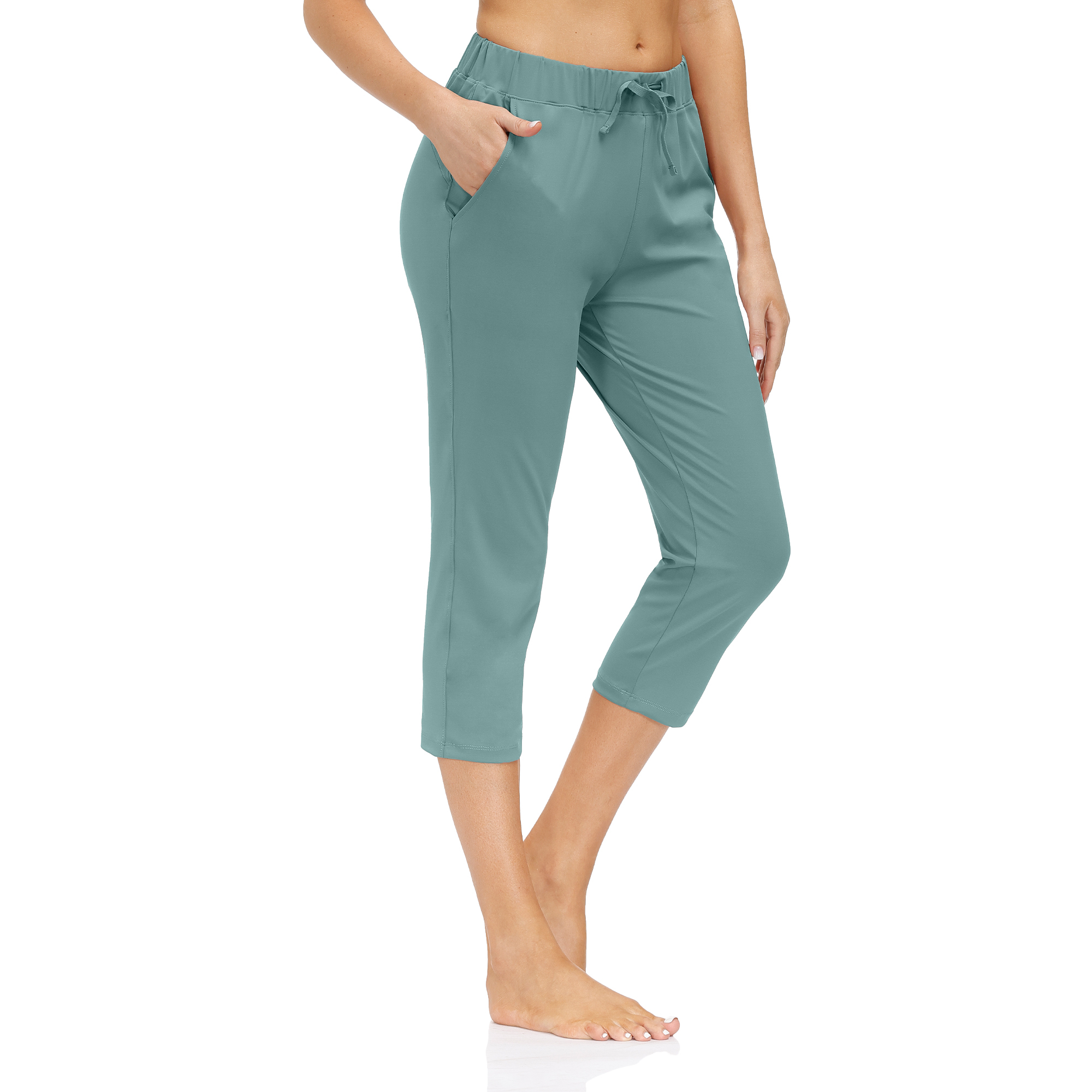 Women gym yoga running jogging Capri pants 3/4 length