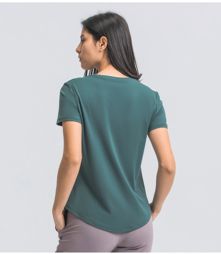Women Gym Yoga Running T shirt Breathable Slim Cut Multi Colors