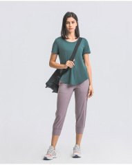 Women Gym Yoga Running T shirt Breathable Slim Cut Multi Colors
