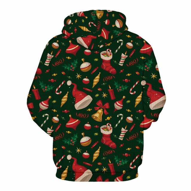 Hot sale winter christmas Mens wholesale custom Sublimation print logo hoodie over size long sleeve hoodie